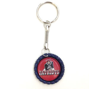 New England PATRIOTS Handmade Football Keychain